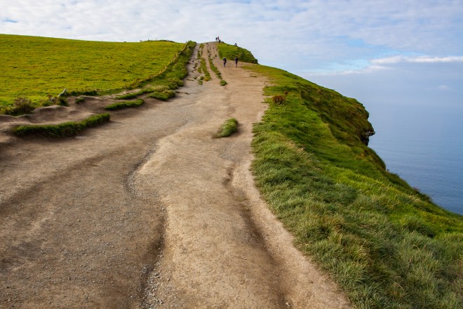 The trail along the cliffs' edge.